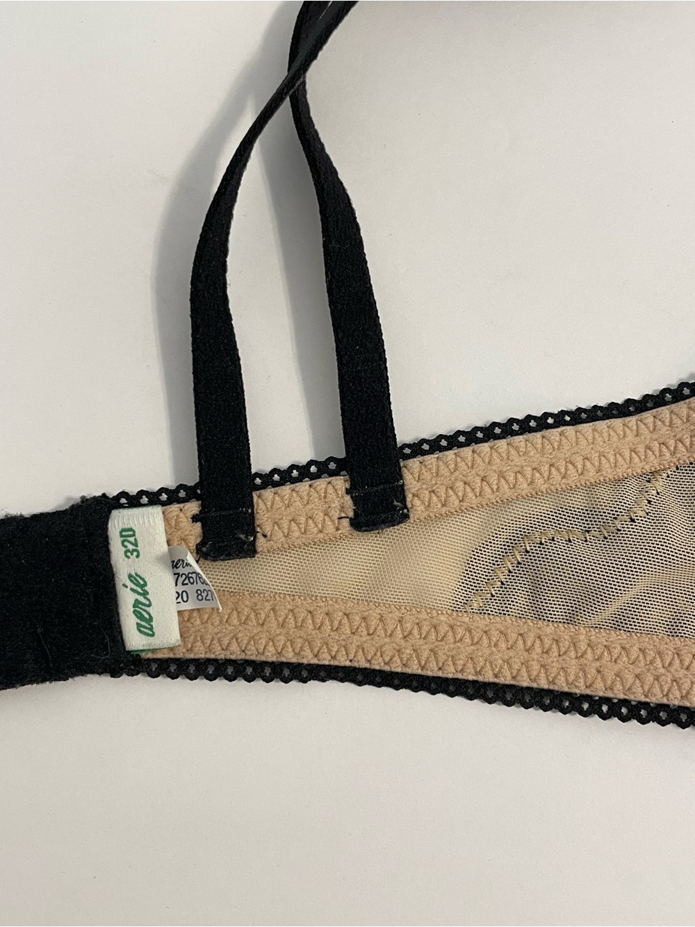 Aerie Real Happy Wireless Lightly Lined Bra Black & Tan Queens’s Lace Size 32D - Picture 11 of 11